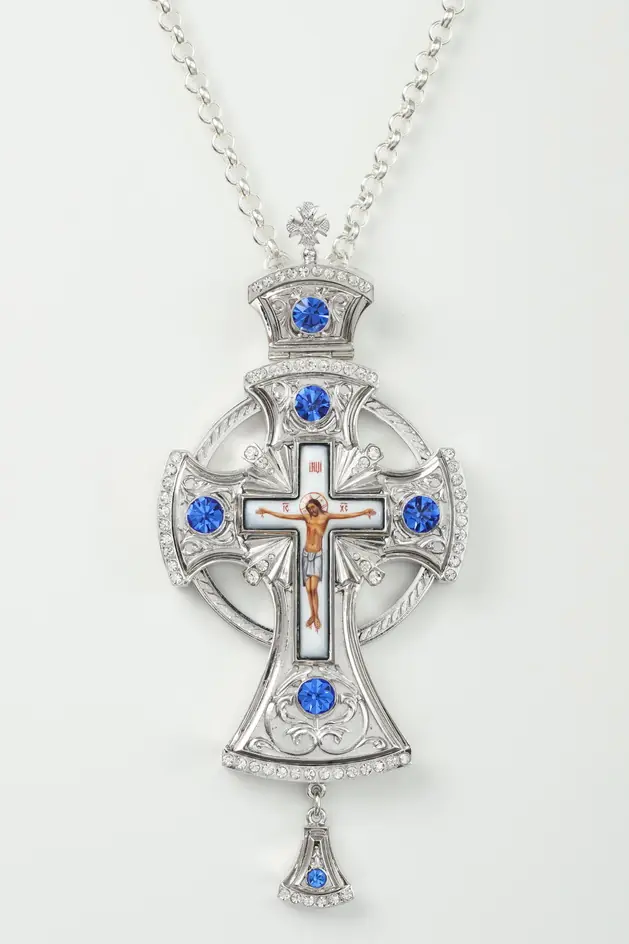 Bishop's cross №48 / silver plating