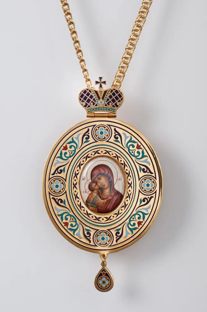 Panagia №1430 / gilding / silver enamel, painting