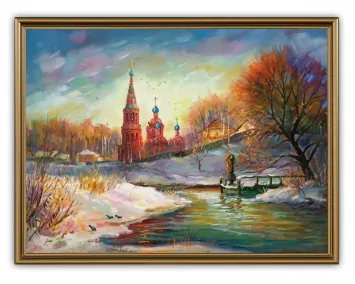 Picture 30×40, 3D print on plastic, in brown frame №10