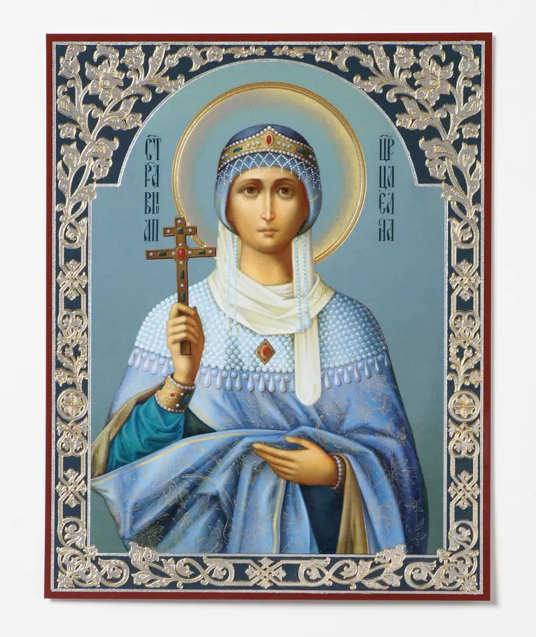 Icon on hardboard №1 11×13 double embossing Helen of Constantinople, Equal-to-the-Apostles (6)