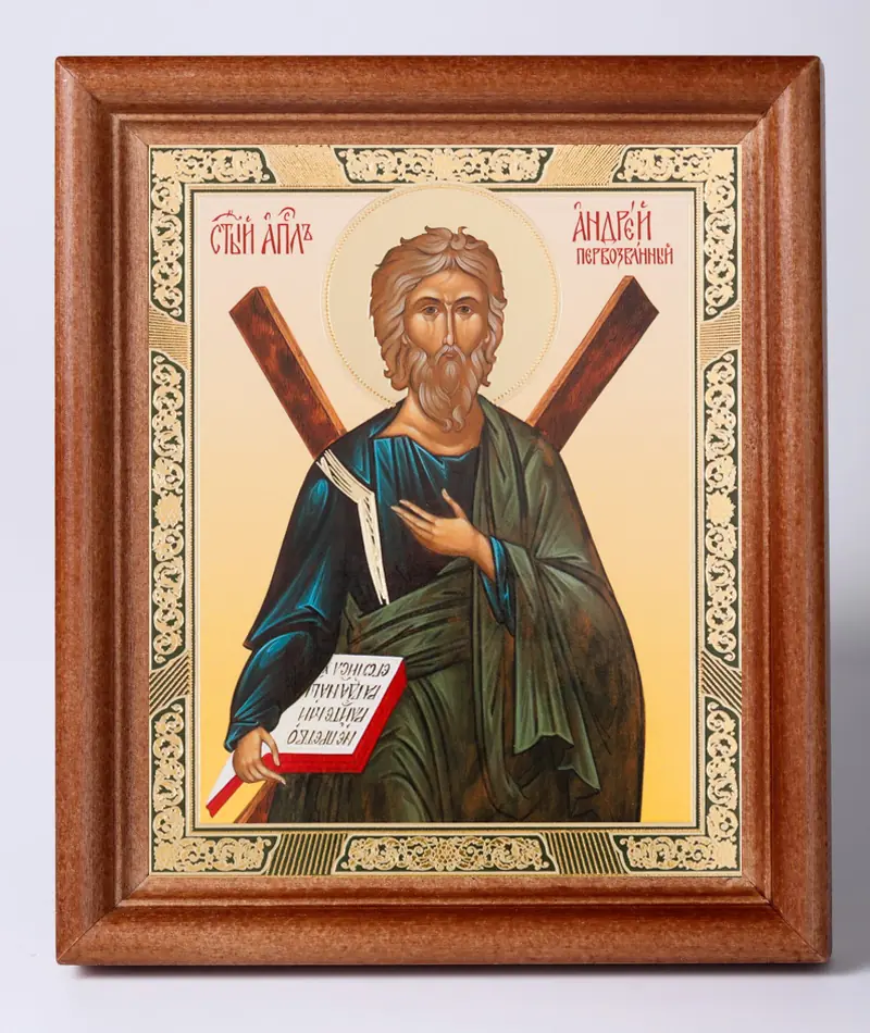 Icon in wooden frame №1 11×13 double embossing Andrew the First-Called 4