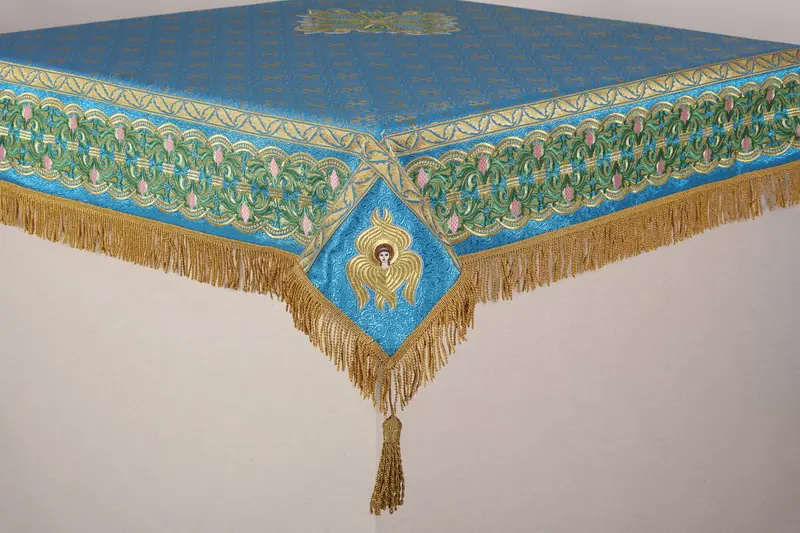 Cloth №03 brocade embroidery on brocade 1,3×1,3 (for the altar table 1,0×1,0)