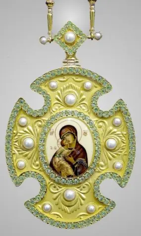 Панагия №120 финифть / золочение / серебро (УИН)