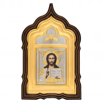 Icon photo in icon case 11×13 riza cover, icon case №24 Saviour 2