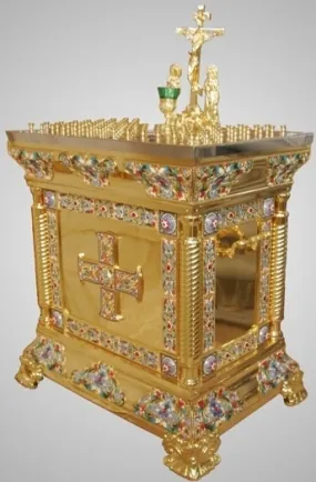 Table memorial 80 candles gilding enamel (on base altar table №5)