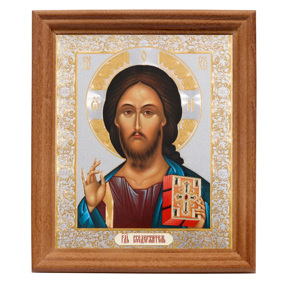Icon in wooden frame №3 11×13 double embossing Saviour 2