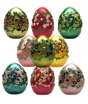 Easter candle egg with pattern