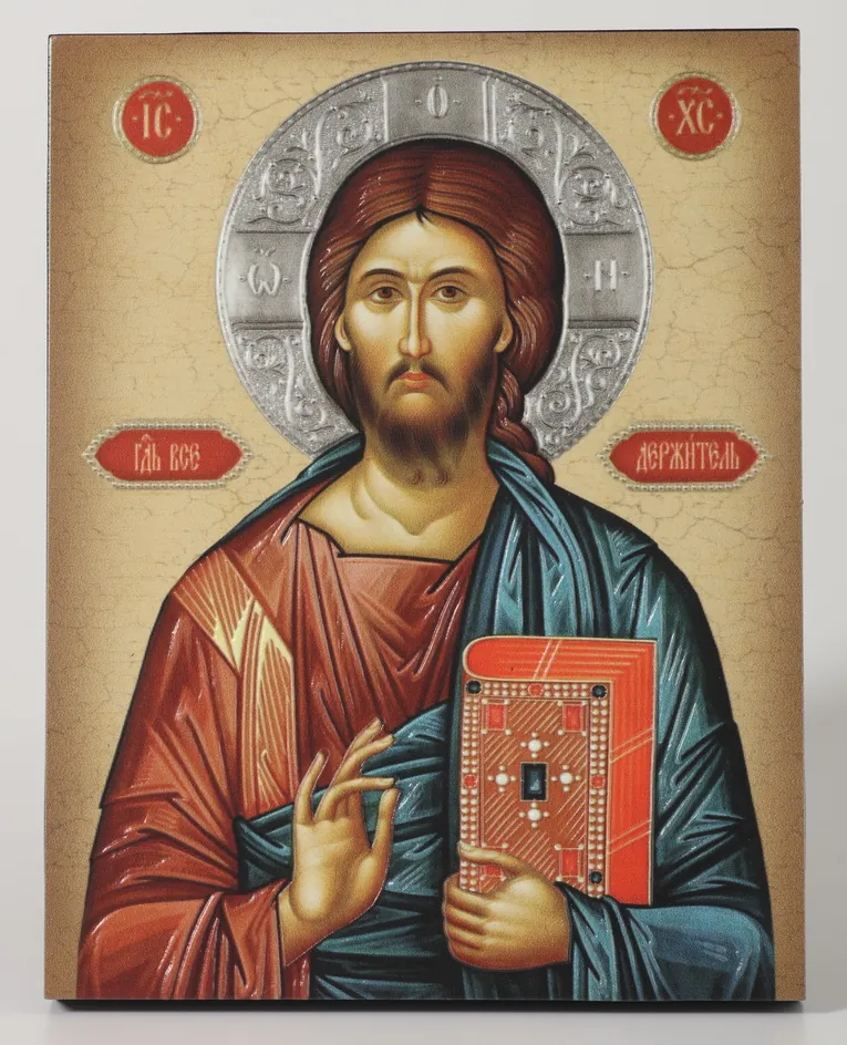 Icon on board 13×15 3D print, varnish Saviour 2