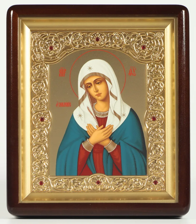 ხატი კიოტში 18×24 ფიგურული, ტემპერა №8, ფიგურული ჩარჩო, მოოქროვილი ლმობიერება 1