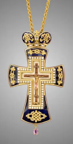 Pectoral cross №151 / gilding / silver enamel