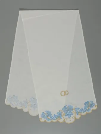Wedding towel satin-stitch embroidery №5