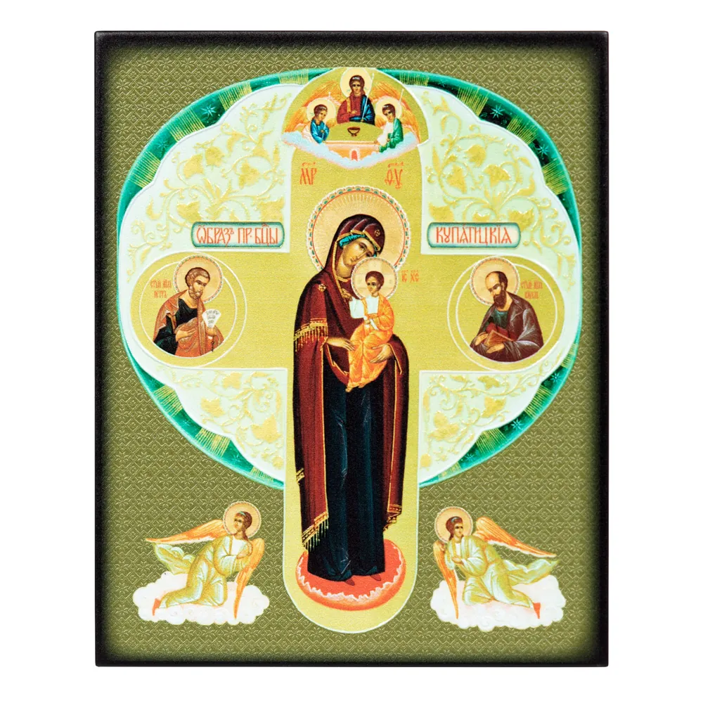 Icon on board 13×15 3D print, varnish Kupyatichi Mother of God 3