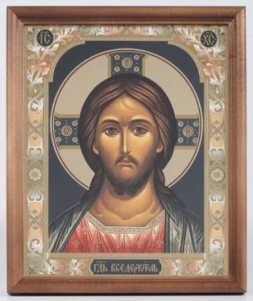 Icon in wooden frame №1 18×24 double embossing Saviour 29