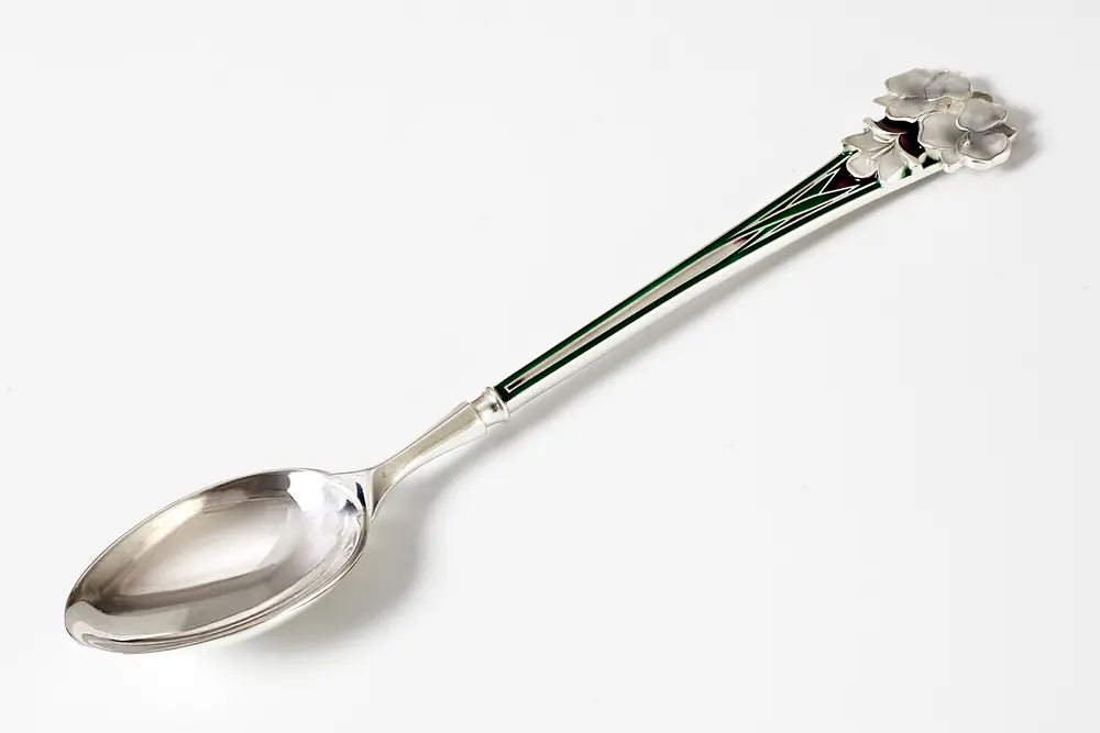 Communion spoon cast small №14 enamel silver