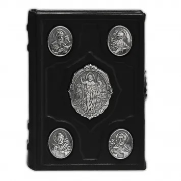 Gospel 170×120 leather cover electroformed silver plating niello