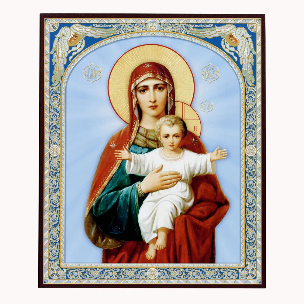 Icon on board 33×40 3D print, varnish Grace-filled Heaven