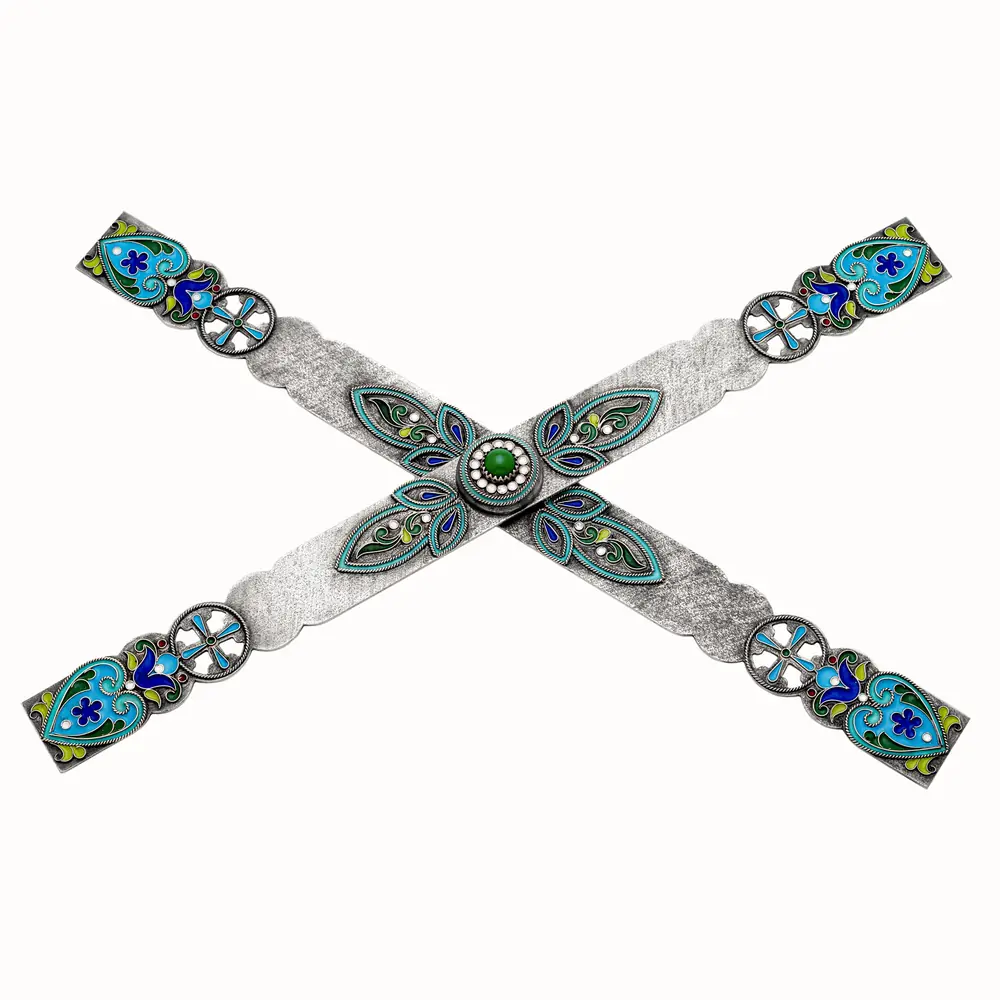 Asterisk with an eye / for a paten Ø 240 mm openwork / filigree, enamel / silver plating with niello