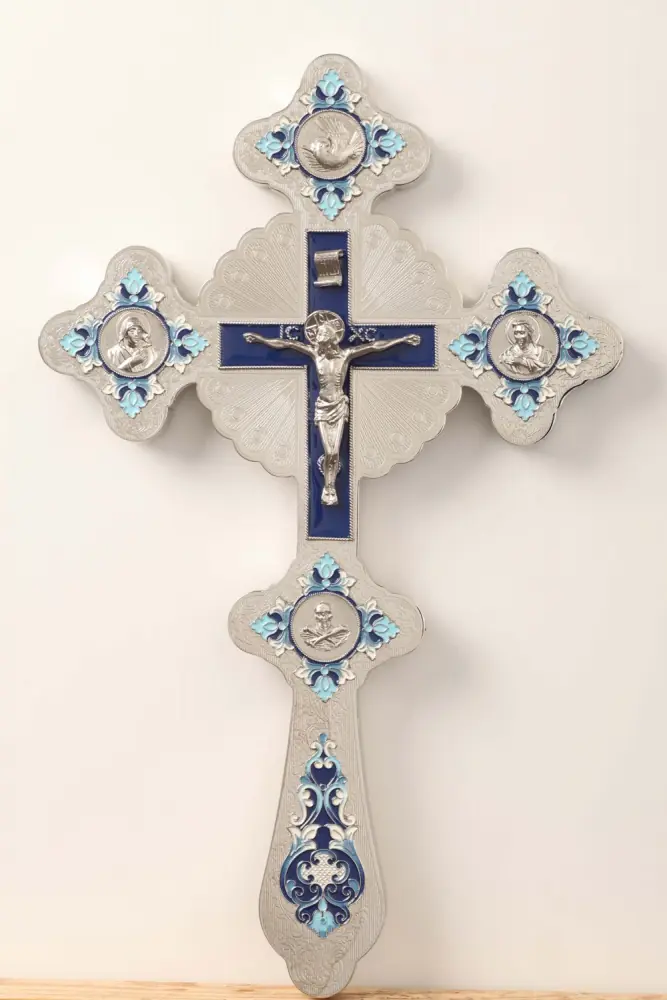 Altar cross №5-5 shaped nickel enamel