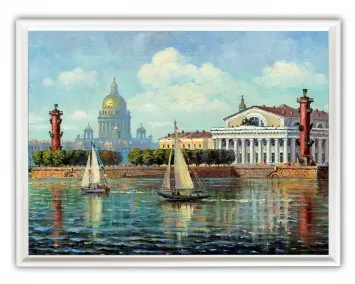 Picture 30×40, 3D print on plastic, in white frame №49