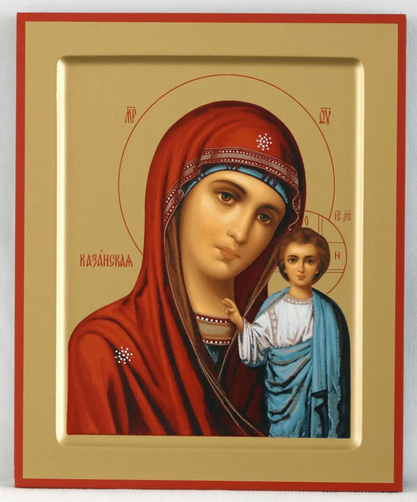 Икона на дереве 18х24 прокат, ковчег, упаковка Казанская БМ 1