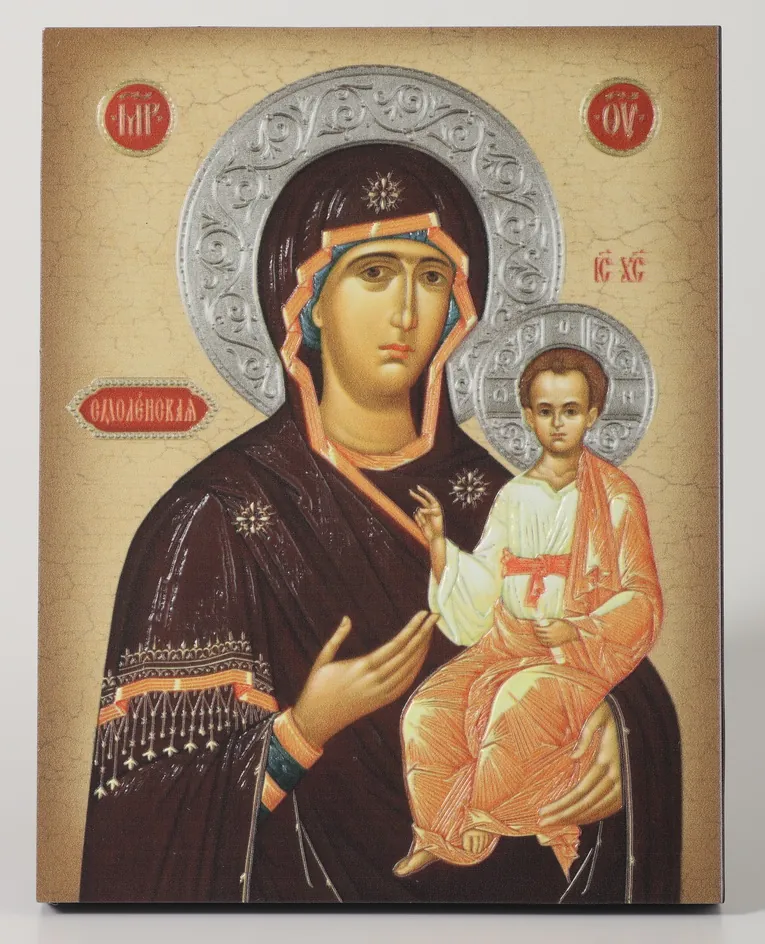 Icon on board 13×15 3D print, varnish Smolensk 2