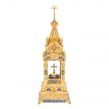 Tabernacle №10 / 1 with cast with overlays / gilding, silver plating