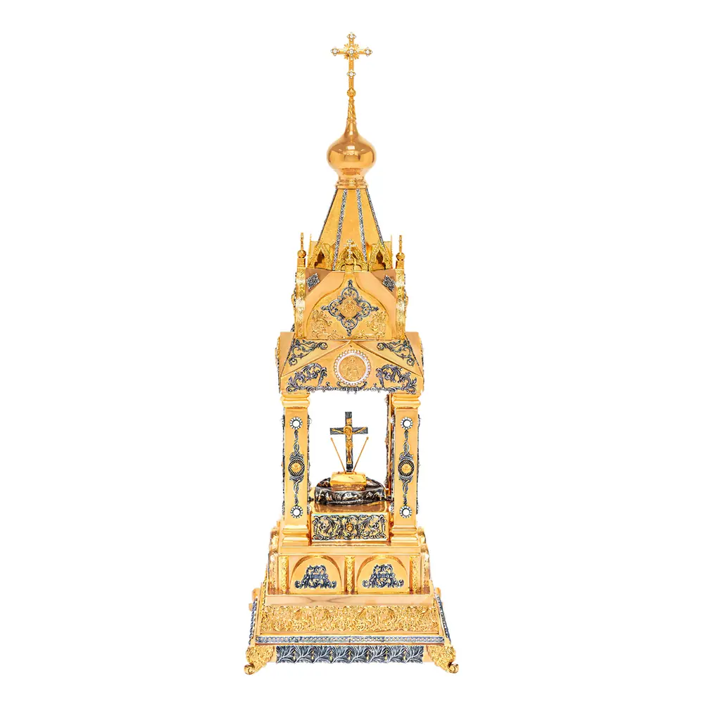 Tabernacle №10 / 1 with cast with overlays / gilding, silver plating
