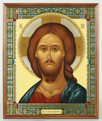 Icon in wooden frame №1 30×40 double embossing, packaging Saviour 24
