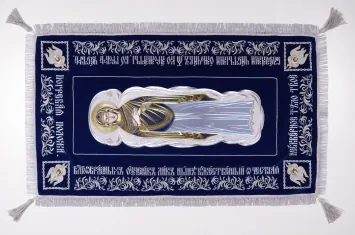 Processional epitaphios machine embroidery 100 % of the Most Holy Theotokos