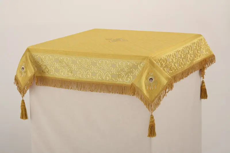 Cloth №12 brocade embroidery on brocade 1,3×1,3 (for the altar table 1,0×1,0)