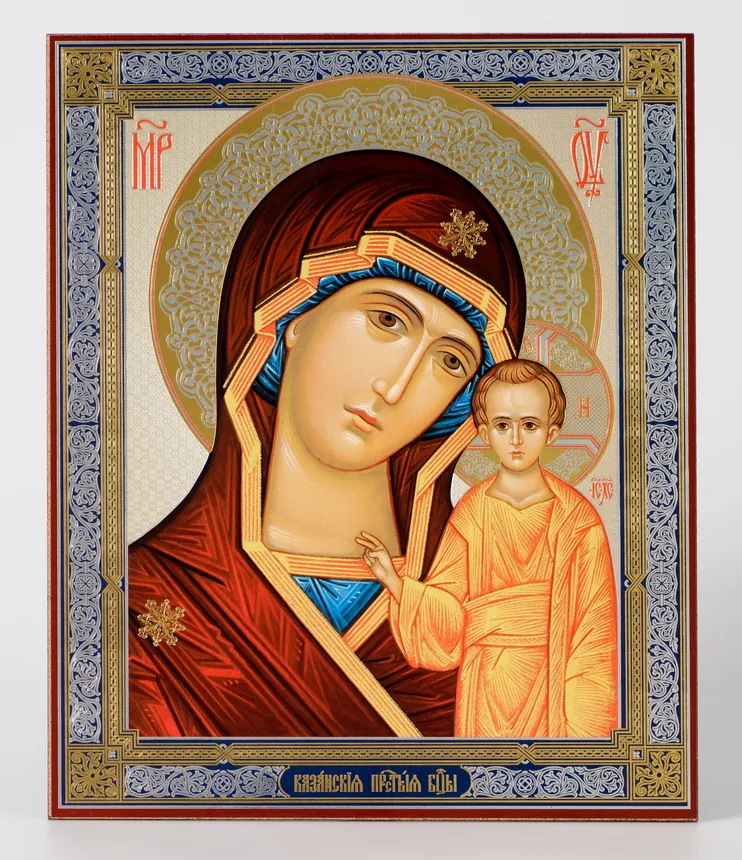 ხატი ორგალიტზე №1 24×30 ორმაგი ტვიფრი ყაზანის ღვთისმშობელი 11