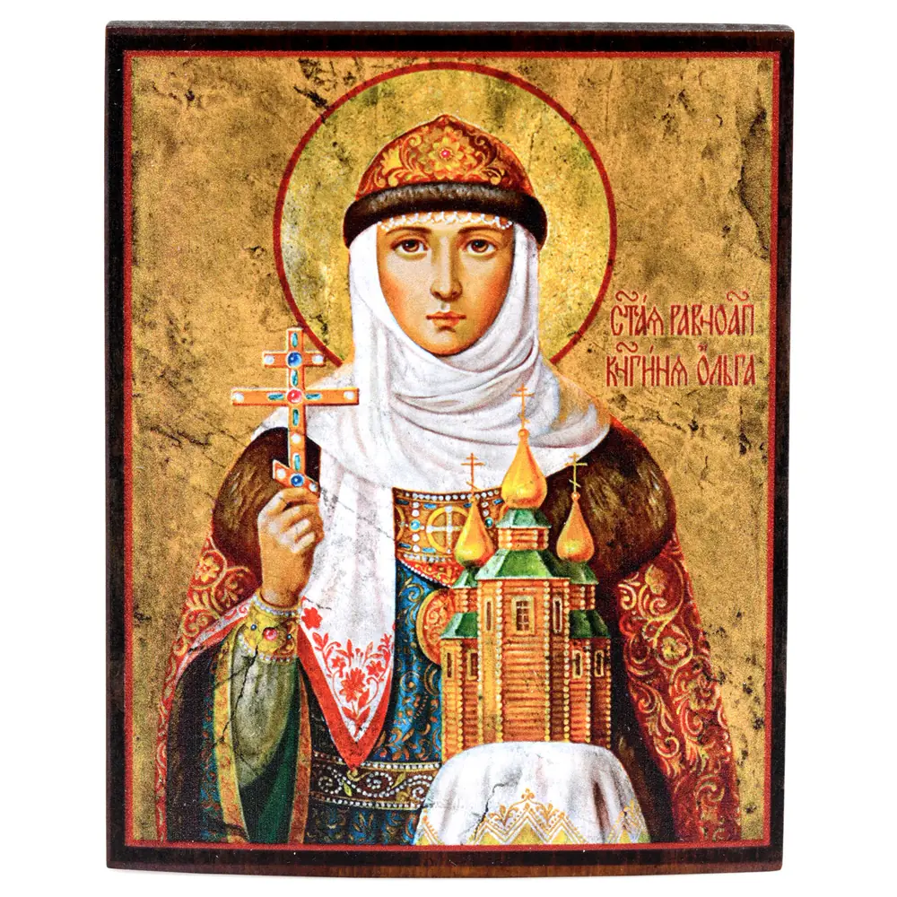 Icon on wood 9×11 varnish Olga