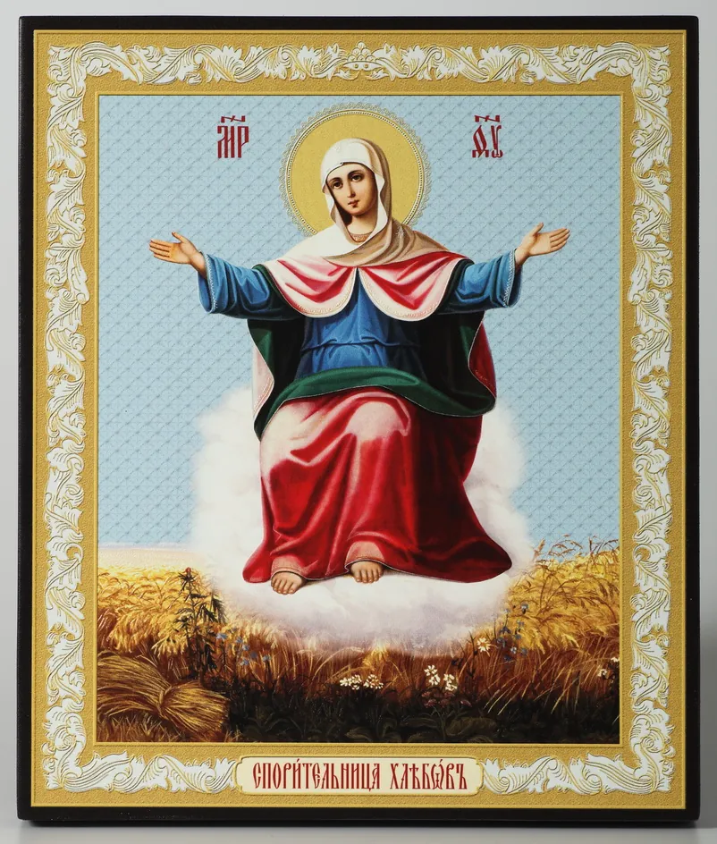 Icon on board 22×26 3D print, varnish Multiplier of Loaves