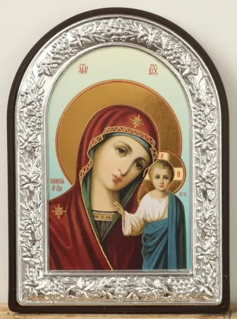 Icon in plastic frame 9×12 arched №1 Kazan Mother of God 14