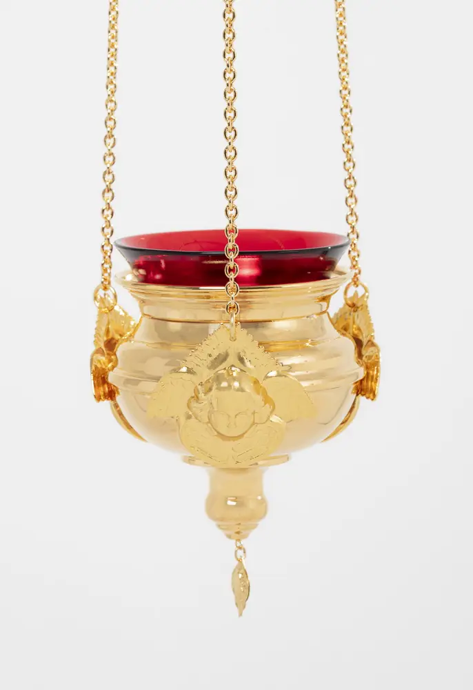 Hanging vigil lamp №21 gilding