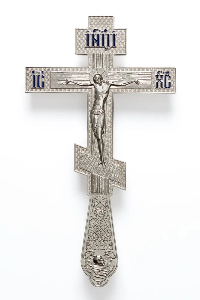 Altar cross №3-9 small cast nickel