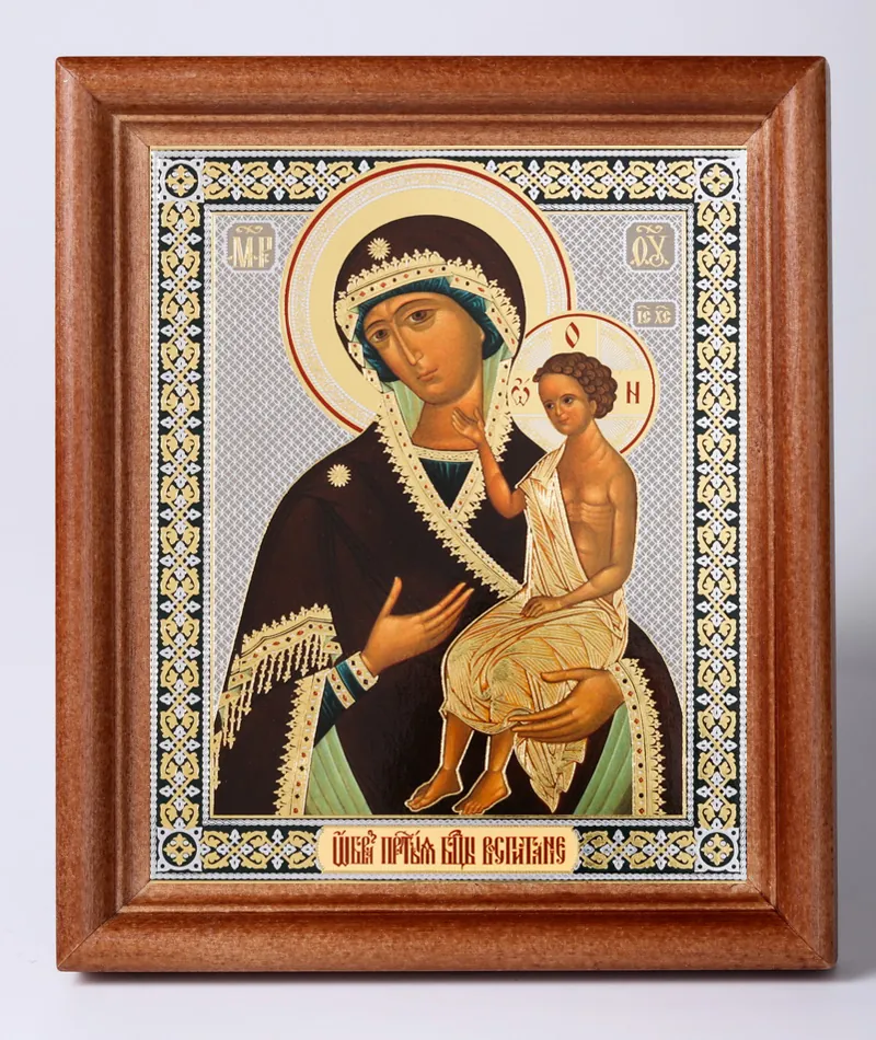 Icon in wooden frame №1 11×13 double embossing Upbringing
