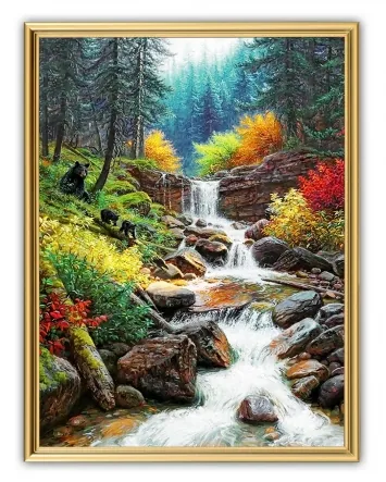 Picture 30×40, 3D print on plastic, in gilded frame №16