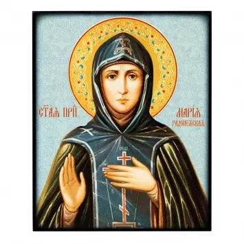 Icon on board 13×15 3D print, varnish Mary of Radonezh 2