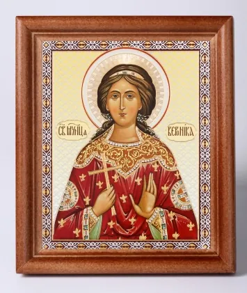Icon in wooden frame 11×13 Name Day set, double embossing Veronica of Edessa, Martyr (3)