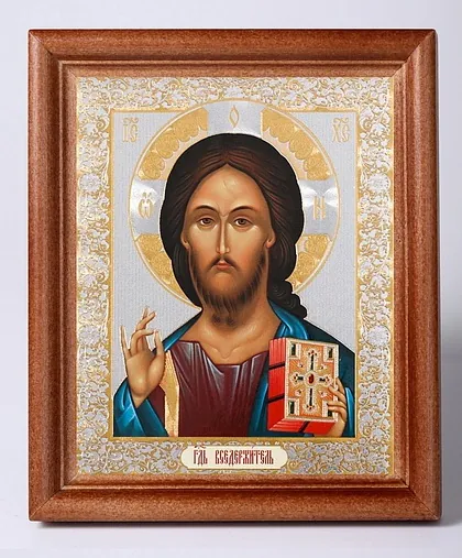 Icon in wooden frame №1 11×13 double embossing Saviour 2