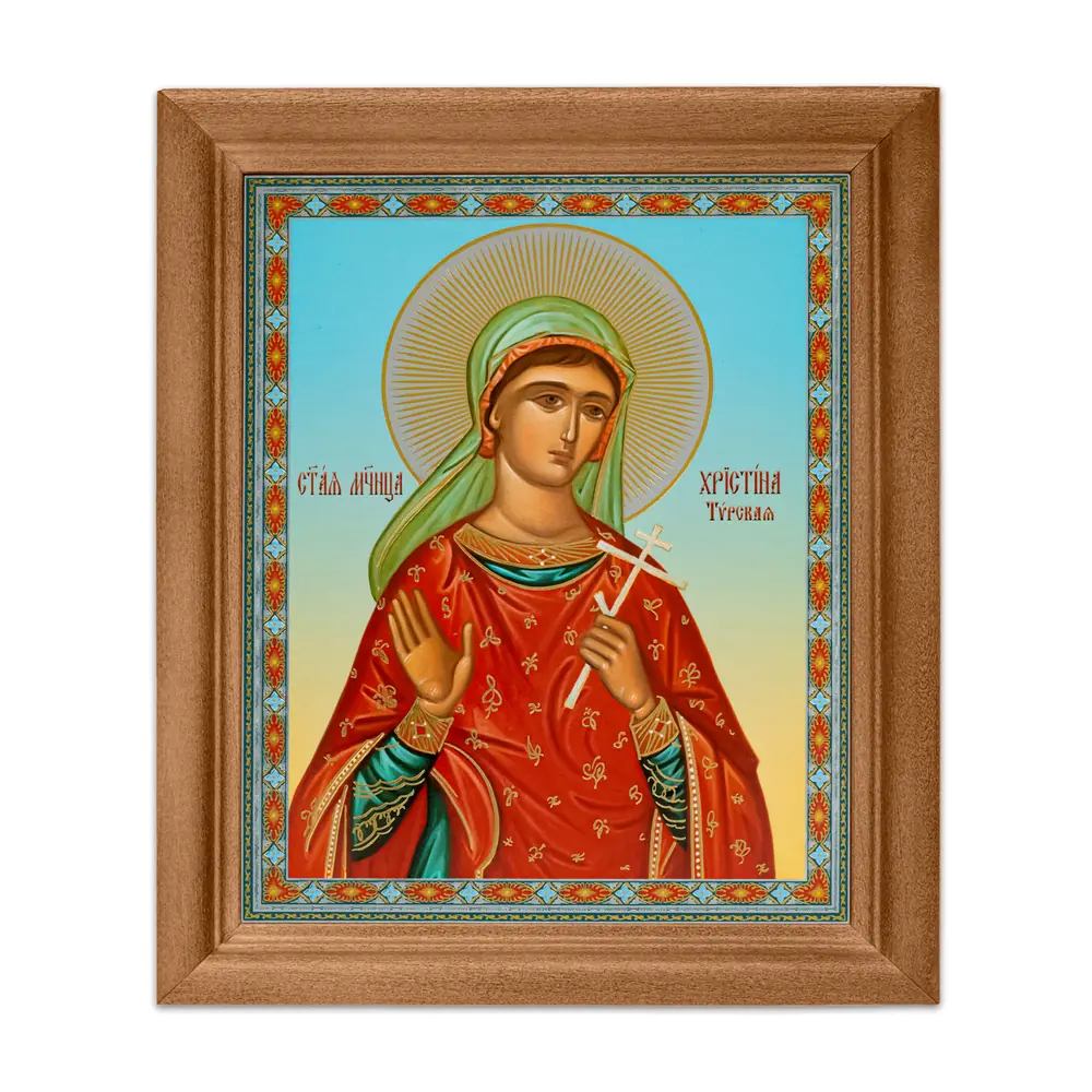 Icon in wooden frame №1 11×13 double embossing Christina 2