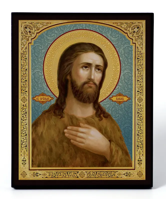 Икона на доске 13х15 объёмная печать, лак Адам