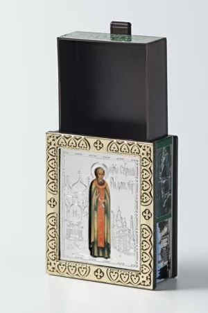 Incense holder with riza Sergius of Radonezh (full-length)