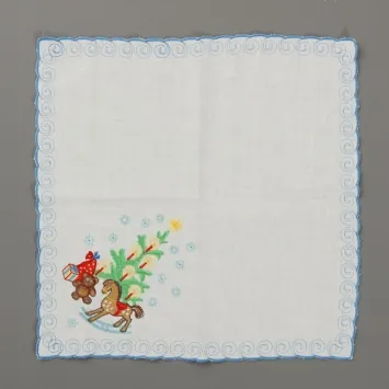 Embroidered church Christmas napkin №17