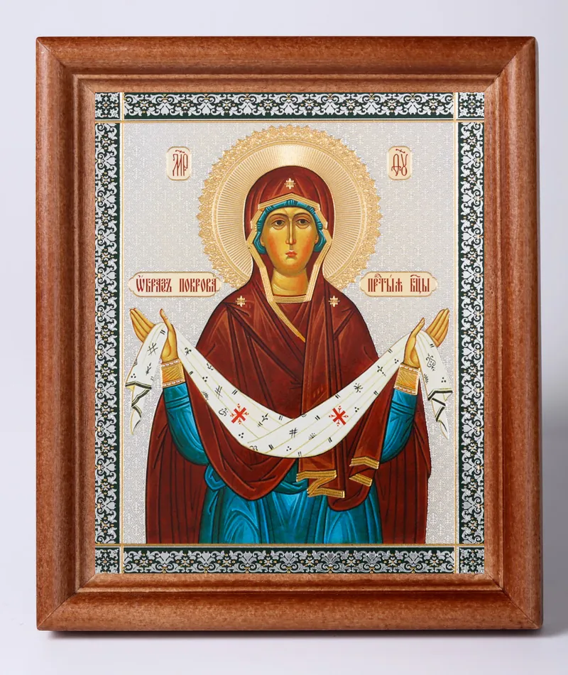 ხატი ხის ჩარჩოში №1 11×13 ორმაგი ტვიფრი საფარველი (წელსზედა) 2
