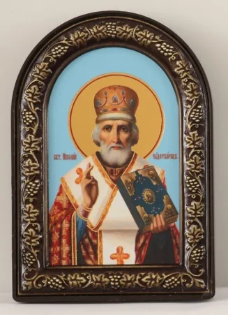 Icon in plastic frame 6×9 arched №3 Nicholas the Wonderworker 14