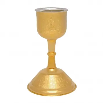 Chalice 0.5 l brass / gilding / “№21” silver insert