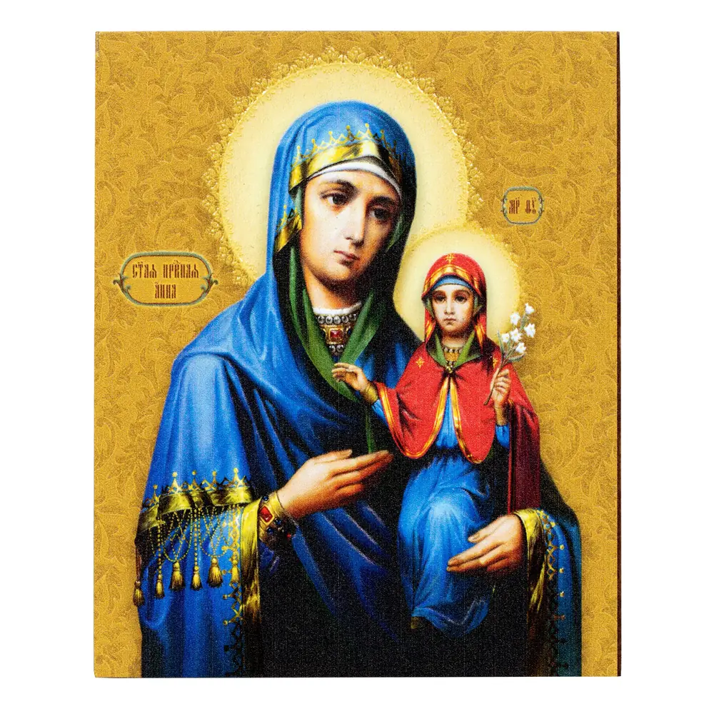 Icon on board 9×11 3D print, varnish Anna the Righteous