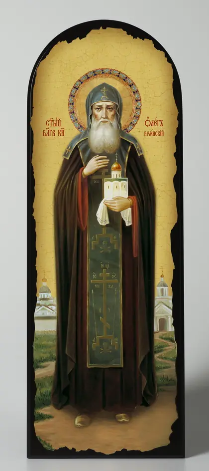 Icon on MDF 18×50 arched, 3D print, varnish Oleg of Bryansk